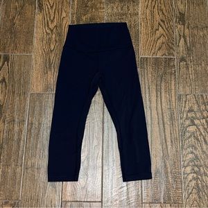 Womens Lululemon Align Crop 19" High-Rise Black Leggings Sz. 4
